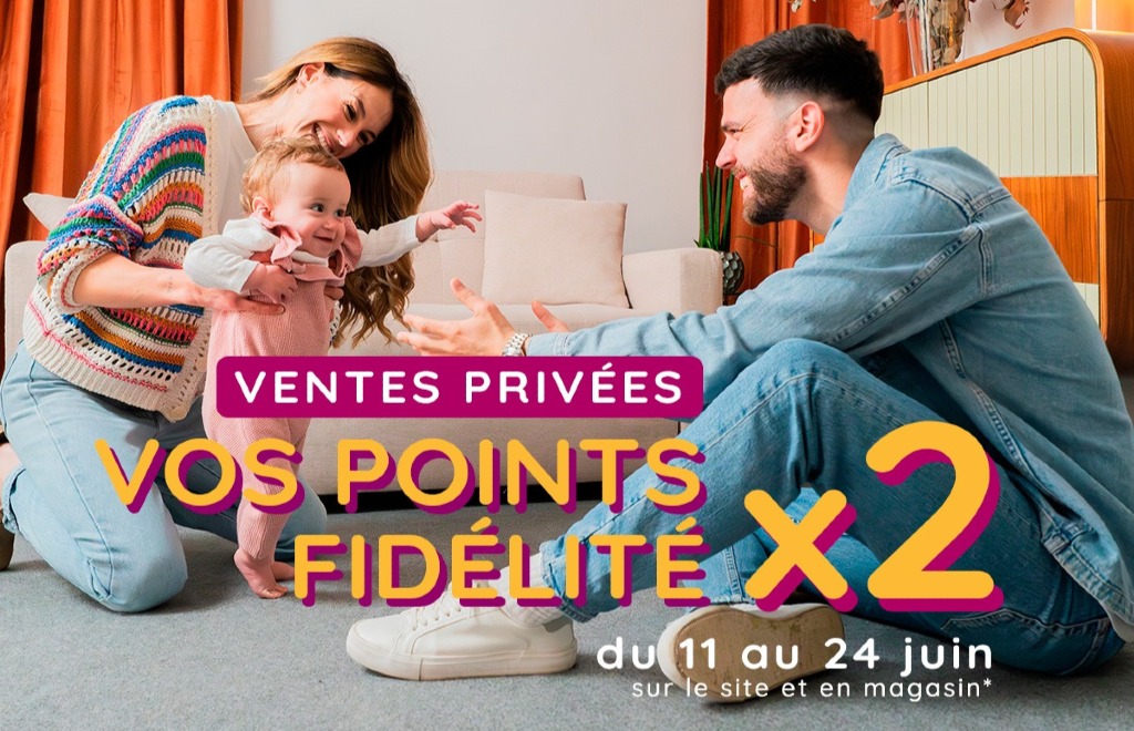 Doublez vos points de fidélité